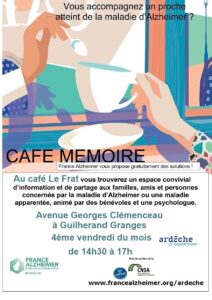date et lieu du café mémoire de Vals sur un fond d'une main qui mélange sa tasse