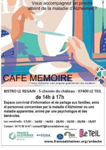 date et lieu du café mémoire de Vals sur un fond d'une main qui mélange sa tasse