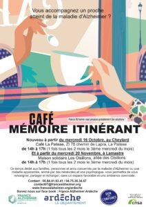 date et lieu du café mémoire de Vals sur un fond d'une main qui mélange sa tasse