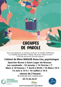 dates et horaires des groupes de paroles sur fond d'une montgolfière qui s'envole