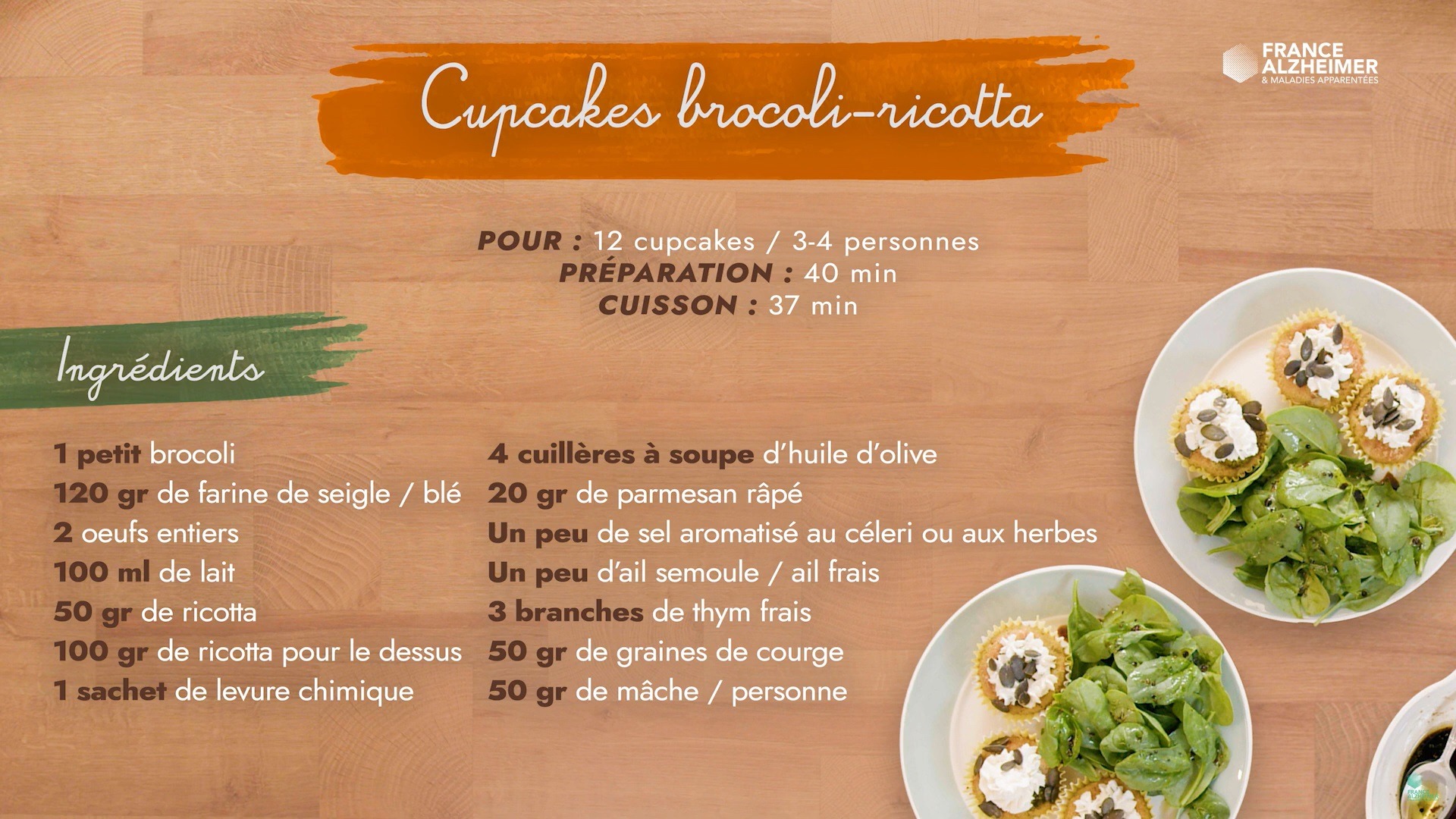 Recette Cupcakes brocoli ricotta