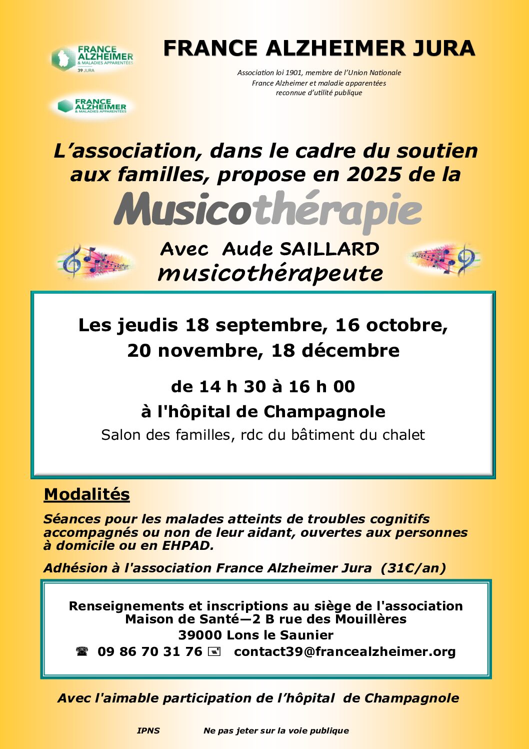 Nouvelle session – Formation des Aidants à Champagnole