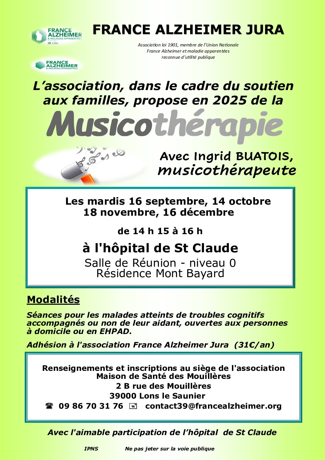 Nouvelle session – Formation des Aidants à Champagnole