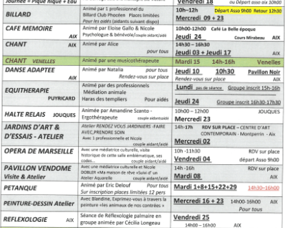 programme du mois d&rsquo;avril 2025