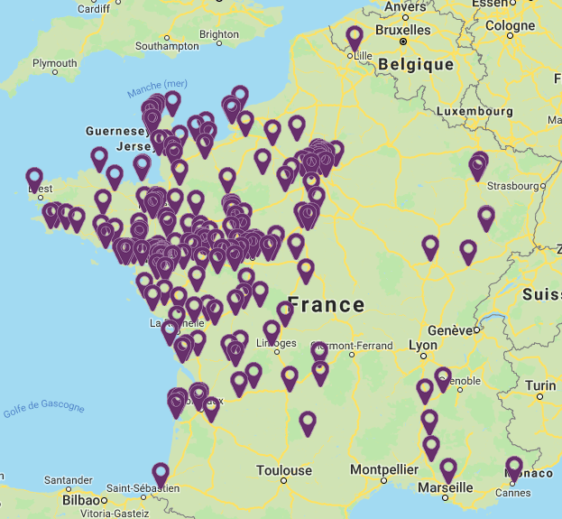 Carte de France baguette La Parisse