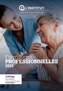 Couverture du Catalogue 2025 des Formations Professionnelles de l'Institut France Alzheimer
